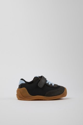 Neu Eingetroffen Camper Dadda - Schwarze Kindersneaker aus Textil und Nubukleder