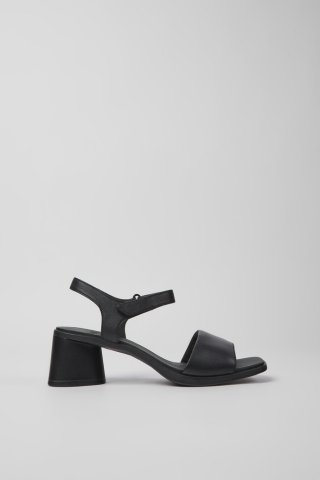 Neu Eingetroffen Camper Kiara - Schwarze Damensandale aus Leder