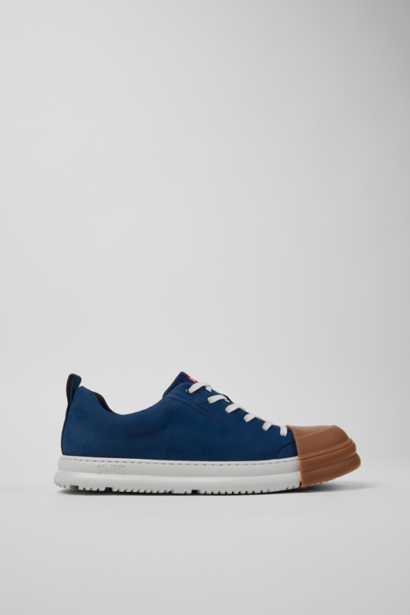Neu Eingetroffen Camper Junction Runner - Blauer Herrensneaker aus Nubukleder. Neu Eingetroffen Camper Junction Runner - Blauer Herrensneaker aus Nubukleder.
