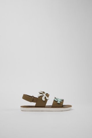 Neu Eingetroffen Camper Twins - Braune Ledersandalen mit Doppelriemen