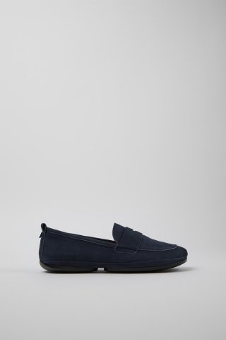 Neu Eingetroffen Camper Right - Blauer Damenschuh aus Nubukleder.