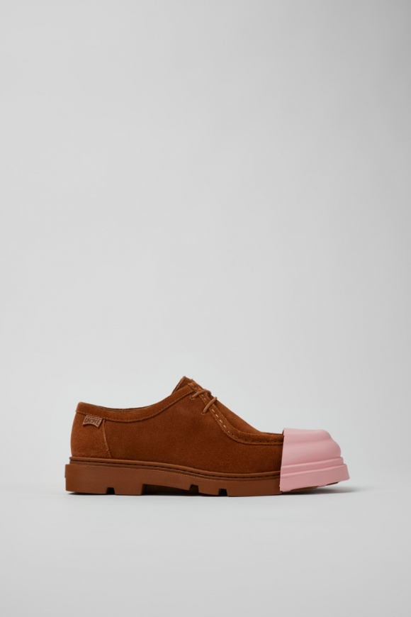 Neu Eingetroffen Camper Junction - Brauner Damenschuh aus Nubukleder.