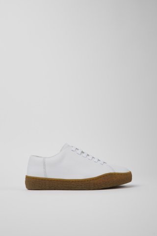 Neu Eingetroffen Camper Peu Terreno - Weißer Damenschuh aus Leder