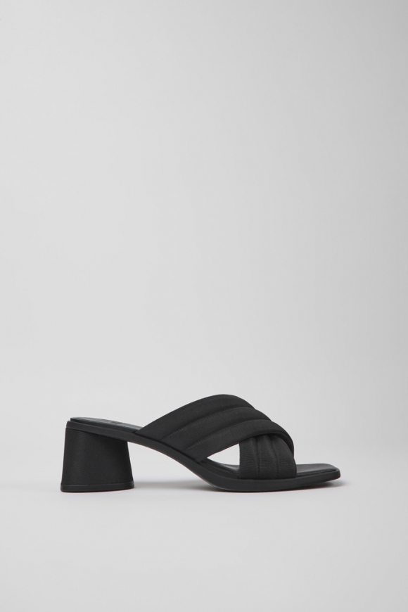 Neu Eingetroffen Camper Kiara - Schwarze Damensandale aus Textil