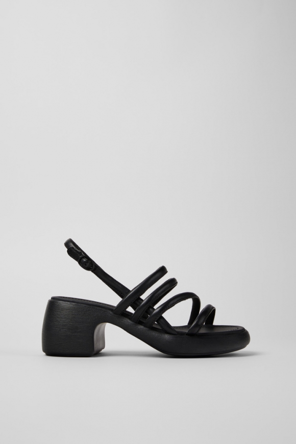 Neu Eingetroffen Camper Thelma Sandal - Schwarze Ledersandale für Damen. Neu Eingetroffen Camper Thelma Sandal - Schwarze Ledersandale für Damen.