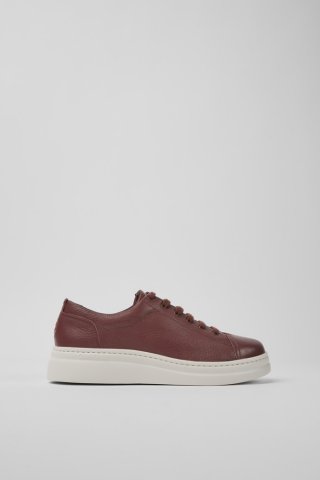 Neu Eingetroffen Camper Runner Up - Weinroter Ledersneaker für Damen