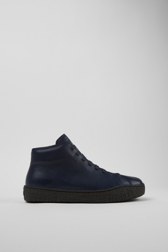 Neu Eingetroffen Camper Peu Terreno - Blauer Desert-Boot aus Leder für Herren Neu Eingetroffen Camper Peu Terreno - Blauer Desert-Boot aus Leder für Herren