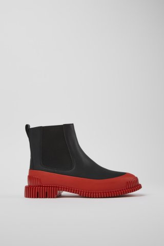 Neu Eingetroffen Camper Pix - Roter und schwarzer Chelseastiefel aus Leder für Damen Neu Eingetroffen Camper Pix - Roter und schwarzer Chelseastiefel aus Leder für Damen