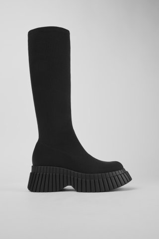 Neu Eingetroffen Camper BCN TENCEL® - Schwarzer, mittelhoher Damenstiefel aus Textil.