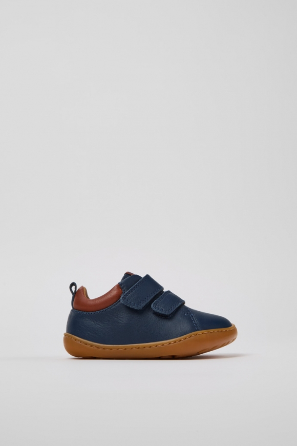 Neu Eingetroffen Camper Peu - Blauer Kindersneaker aus Leder