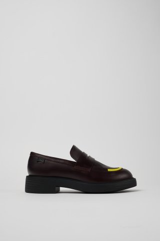Neu Eingetroffen Camper Twins - Weinroter Damenloafer aus Leder Neu Eingetroffen Camper Twins - Weinroter Damenloafer aus Leder