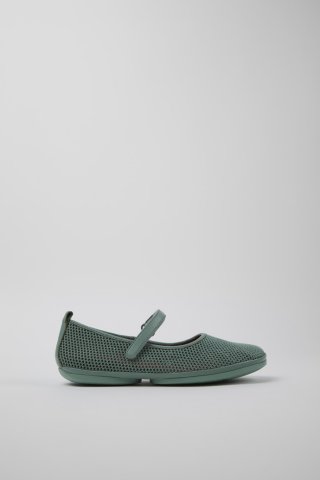 Neu Eingetroffen Camper Right - Grüne Damenmokassins aus TENCEL® Lyocell und Leder.