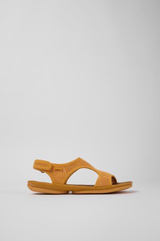 Neu Eingetroffen Camper Right - Orange Damensandalen aus Textil/Leder Neu Eingetroffen Camper Right - Orange Damensandalen aus Textil/Leder