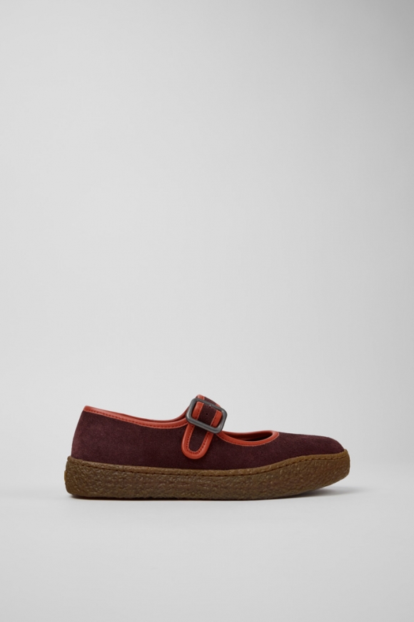 Neu Eingetroffen Camper Peu Terreno - Weinroter Damenschuh aus Nubukleder und Leder. Neu Eingetroffen Camper Peu Terreno - Weinroter Damenschuh aus Nubukleder und Leder.