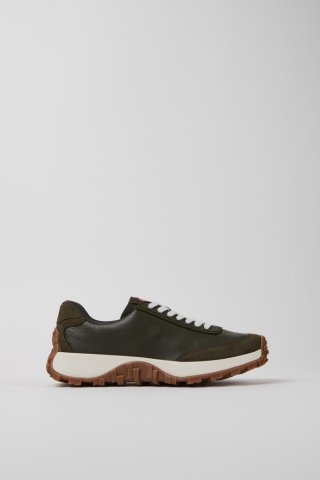 Neu Eingetroffen Camper Drift Trail VIBRAM - Grüner Damensneaker aus Leder und Nubukleder