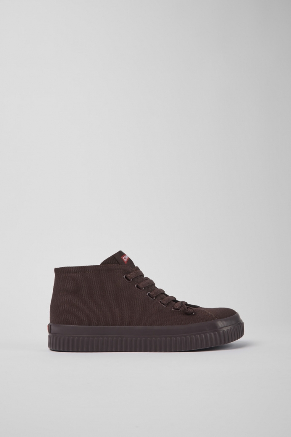 Neu Eingetroffen Camper Peu Roda - Weinrote Textilstiefel für Damen.