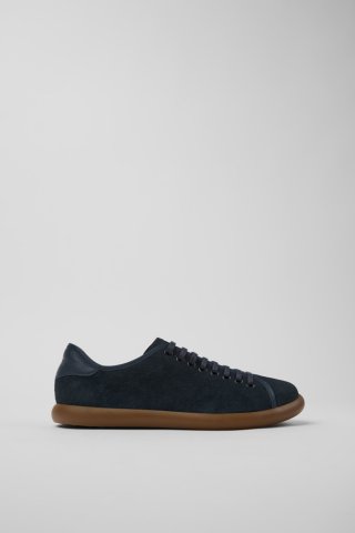 Neu Eingetroffen Camper Pelotas Soller - Blauer Herrensneaker aus Nubukleder und Leder.