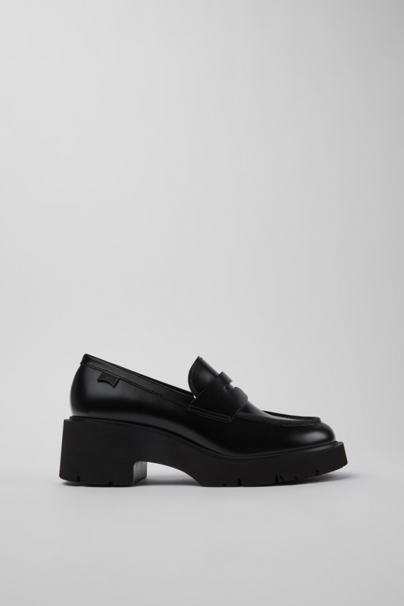 Neu Eingetroffen Camper Milah - Schwarze Ledermokassins für Damen. Neu Eingetroffen Camper Milah - Schwarze Ledermokassins für Damen.