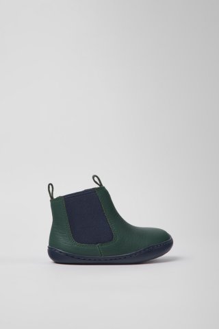 Neu Eingetroffen Camper Peu - Grün-blauer Kinderstiefel aus Leder