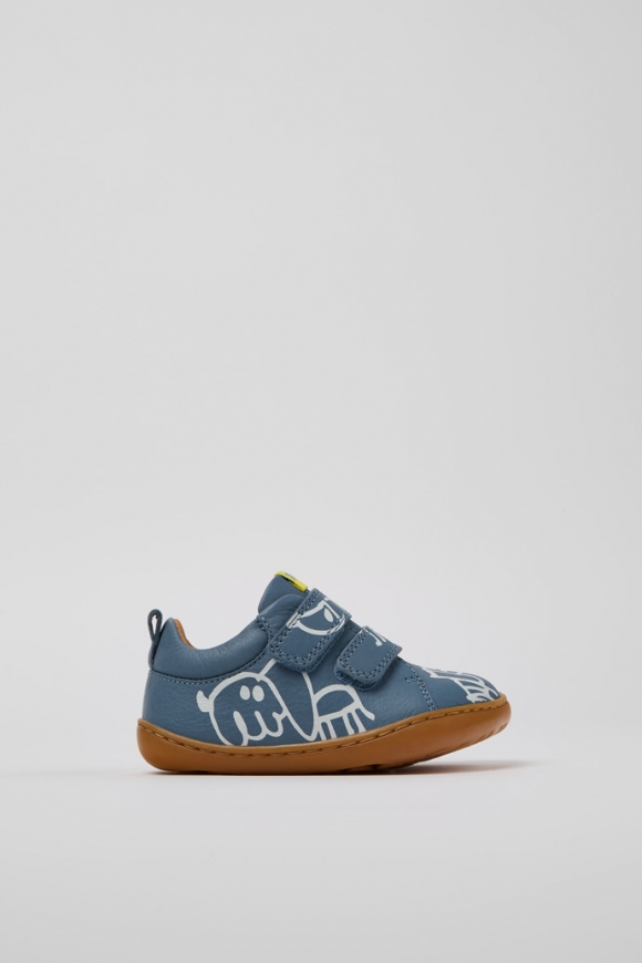 Neu Eingetroffen Camper Twins - Graue und weiße Lederschuhe für Kinder Neu Eingetroffen Camper Twins - Graue und weiße Lederschuhe für Kinder