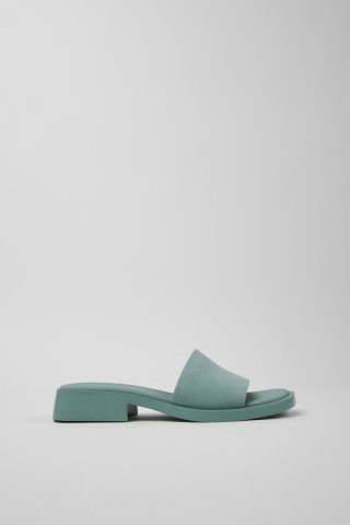 Neu Eingetroffen Camper Dana - Grüne Sandalen aus Nubukleder für Damen.