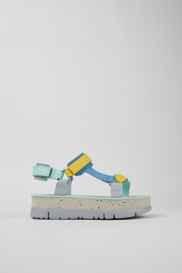 Neu Eingetroffen Camper Oruga Up - Mehrfarbige Ledersandalen für Damen Neu Eingetroffen Camper Oruga Up - Mehrfarbige Ledersandalen für Damen