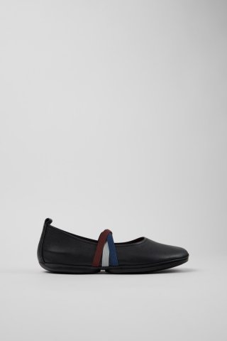 Neu Eingetroffen Camper Twins - Schwarzer Ballerina aus Leder für Damen. Neu Eingetroffen Camper Twins - Schwarzer Ballerina aus Leder für Damen.