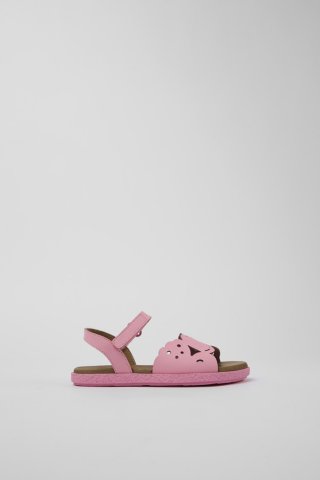 Neu Eingetroffen Camper Twins - Rosafarbene Ledersandalen