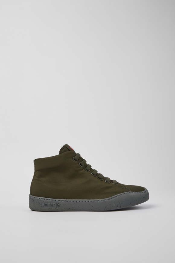 Neu Eingetroffen Camper Peu Touring - Grüne Damenstiefelette aus Textil Neu Eingetroffen Camper Peu Touring - Grüne Damenstiefelette aus Textil