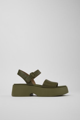 Neu Eingetroffen Camper Tasha - Grüne Ledersandalen für Damen Neu Eingetroffen Camper Tasha - Grüne Ledersandalen für Damen