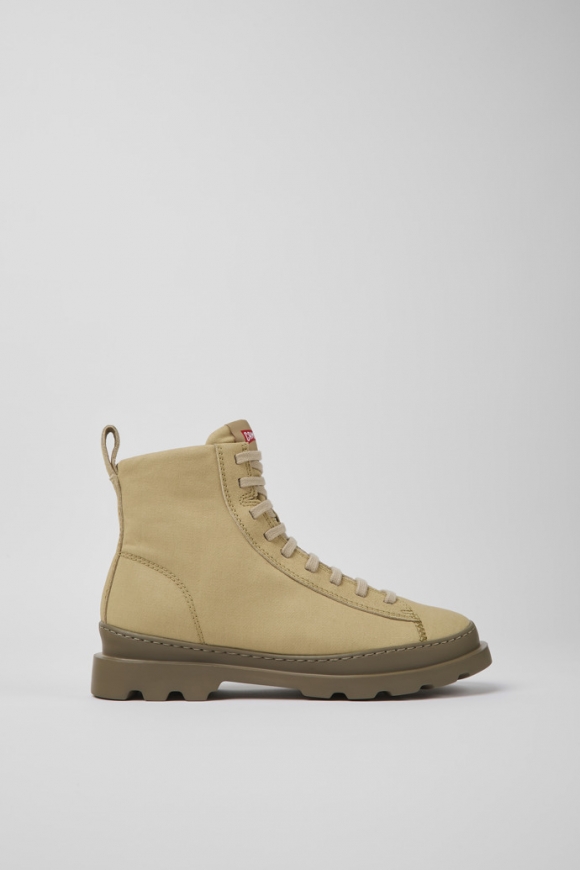 Neu Eingetroffen Camper Brutus - Beige Damenstiefelette aus Nubukleder und Textil Neu Eingetroffen Camper Brutus - Beige Damenstiefelette aus Nubukleder und Textil