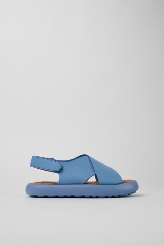 Neu Eingetroffen Camper Pelotas Flota - Blaue Damensandalen aus Leder mit Kreuzriemen Neu Eingetroffen Camper Pelotas Flota - Blaue Damensandalen aus Leder mit Kreuzriemen