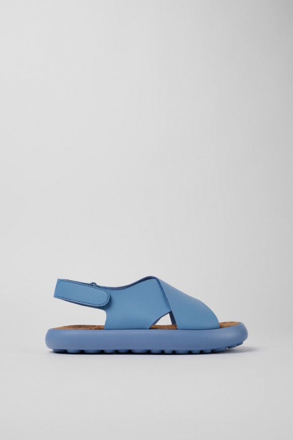 Neu Eingetroffen Camper Pelotas Flota - Blaue Damensandalen aus Leder mit Kreuzriemen Neu Eingetroffen Camper Pelotas Flota - Blaue Damensandalen aus Leder mit Kreuzriemen