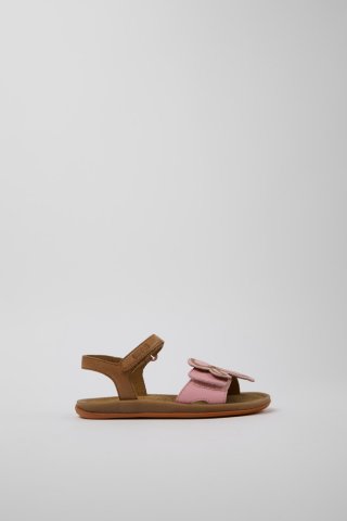 Neu Eingetroffen Camper Twins - Mehrfarbige Kindersandalen aus Leder. Neu Eingetroffen Camper Twins - Mehrfarbige Kindersandalen aus Leder.