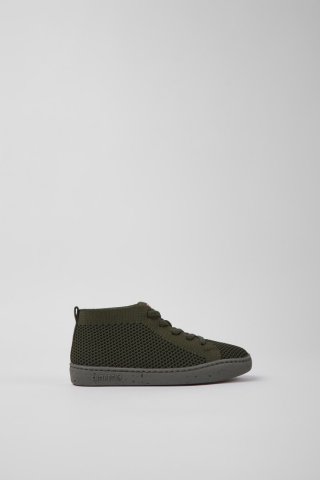 Neu Eingetroffen Camper Peu Touring - Grüne Kinderstiefelette aus Textil