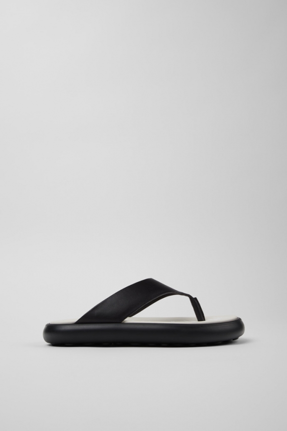 Neu Eingetroffen Camper Twins - Schwarze Ledersandalen für Damen. Neu Eingetroffen Camper Twins - Schwarze Ledersandalen für Damen.