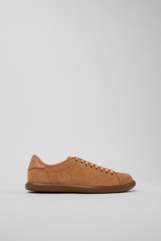Neu Eingetroffen Camper Pelotas Soller - Nackte Nubuk- und Ledersneaker für Damen. Neu Eingetroffen Camper Pelotas Soller - Nackte Nubuk- und Ledersneaker für Damen.