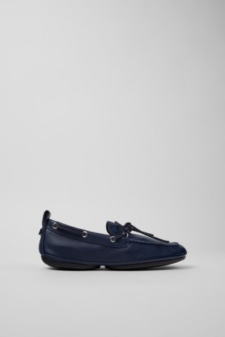 Neu Eingetroffen Camper Right Nina - Blauer Lederballerina für Damen.