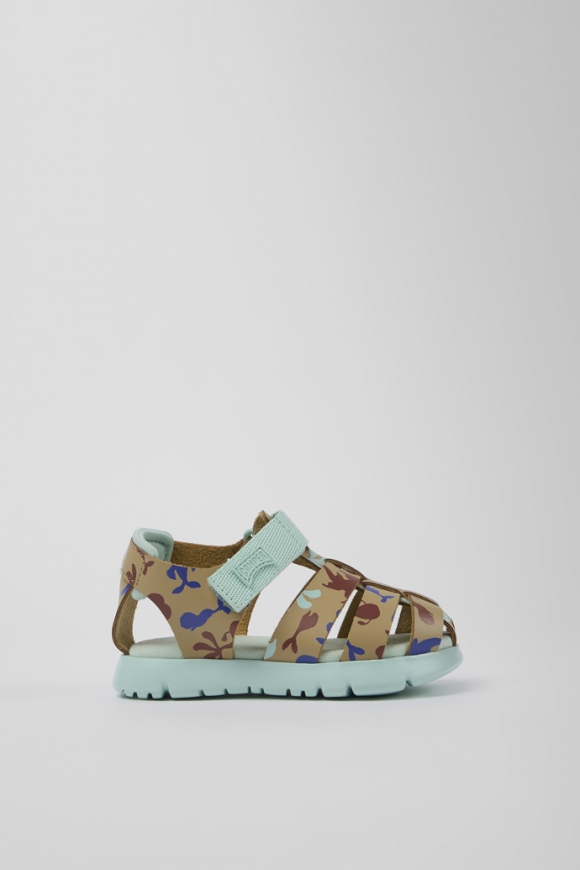 Neu Eingetroffen Camper Oruga - Mehrfarbige Sandalen aus Leder/Textil Neu Eingetroffen Camper Oruga - Mehrfarbige Sandalen aus Leder/Textil