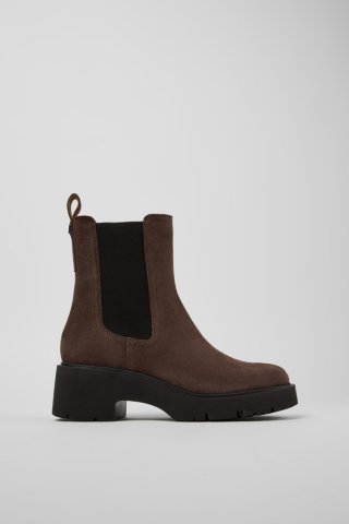 Neu Eingetroffen Camper Milah - Braune Damenstiefelette aus Nubukleder