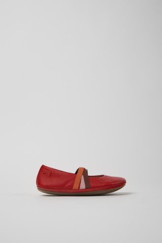 Neu Eingetroffen Camper Twins - Roter Kinderballerina aus Leder