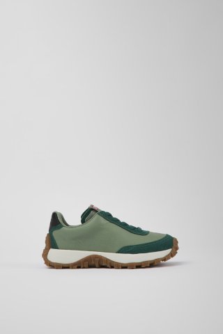 Neu Eingetroffen Camper Drift Trail - Grüner Kindersneaker aus Leder und Nubukleder