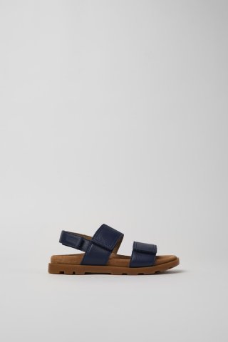 Neu Eingetroffen Camper Brutus Sandal - Blaue Ledersandalen mit Doppelriemen