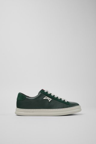 Neu Eingetroffen Camper Runner - Grüner Damensneaker aus Leder und Nubukleder.