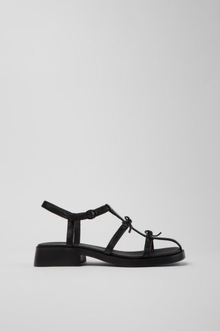 Neu Eingetroffen Camper Dana - Schwarze Ledersandale für Damen.