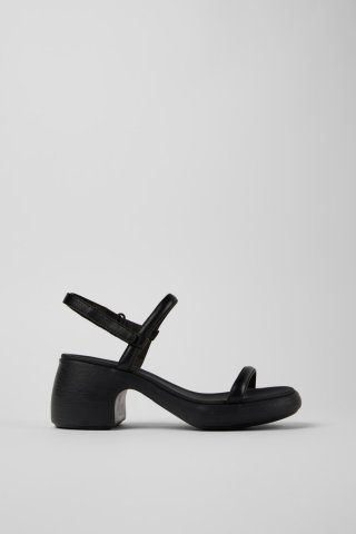 Neu Eingetroffen Camper Thelma - Schwarze Ledersandale für Damen.