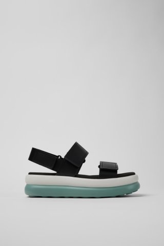 Neu Eingetroffen Camper Pelotas Flota Up - Schwarze Ledersandale für Damen. Neu Eingetroffen Camper Pelotas Flota Up - Schwarze Ledersandale für Damen.