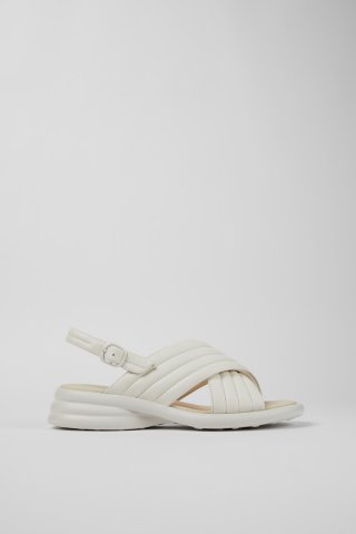Neu Eingetroffen Camper Spiro - Weiße Damensandalen aus Leder mit Kreuzriemen Neu Eingetroffen Camper Spiro - Weiße Damensandalen aus Leder mit Kreuzriemen