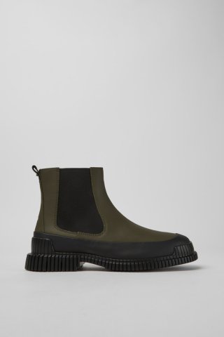 Neu Eingetroffen Camper Pix - Grüne Chelsea-Boots aus Leder für Herren