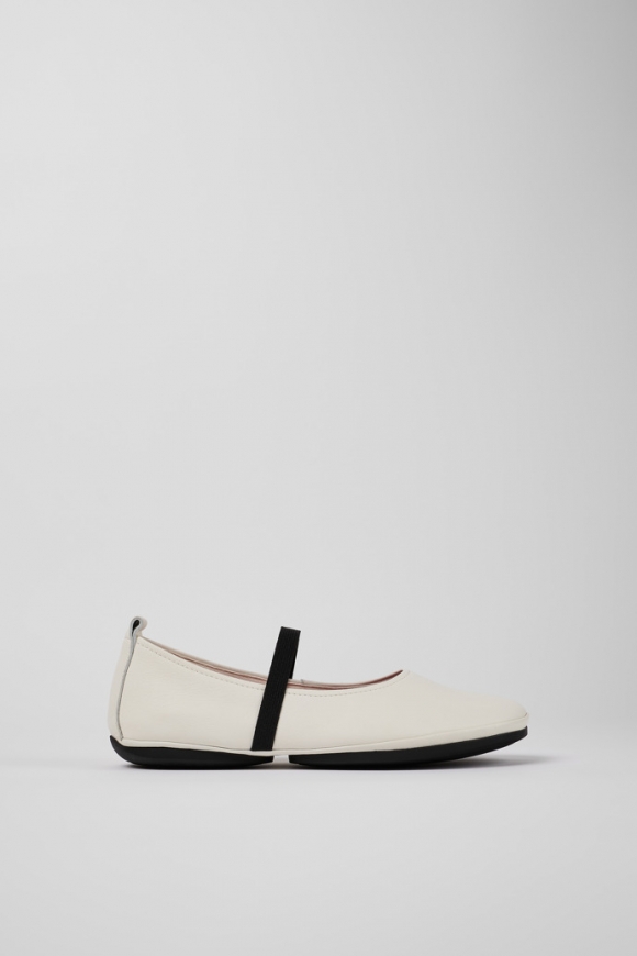 Neu Eingetroffen Camper Right - Weiße Mary Jane-Lederschuhe für Damen Neu Eingetroffen Camper Right - Weiße Mary Jane-Lederschuhe für Damen